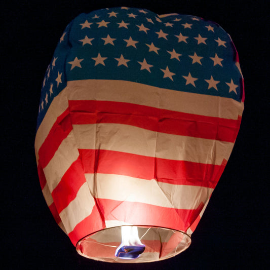 AMERICAN  FLAG SKY LANTERNS